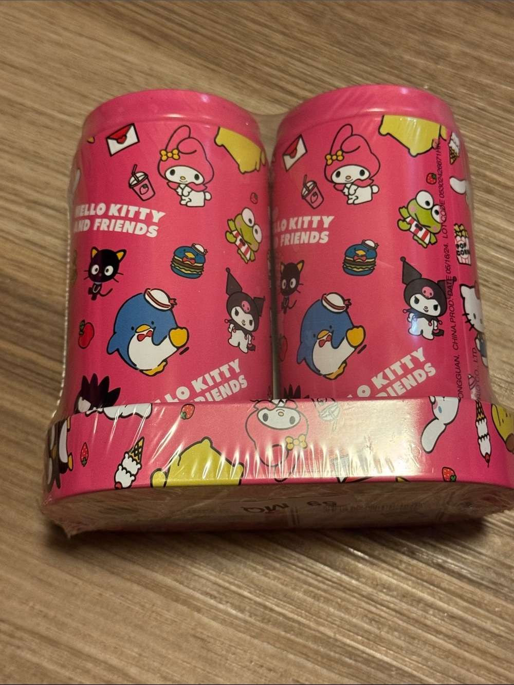 Hello Kitty Pink Character Tin Canisters Set